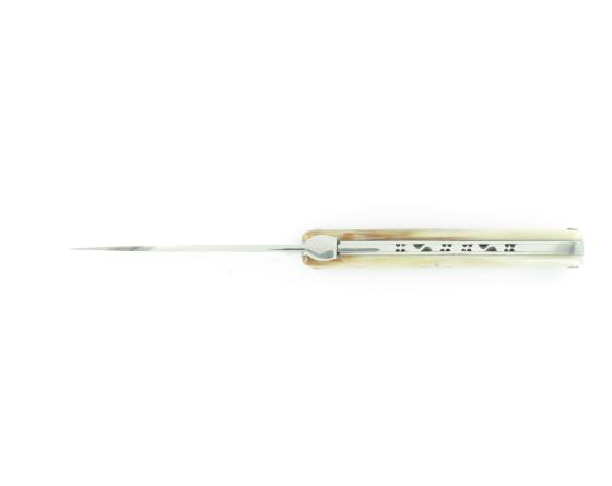 Laguiole 12 cm Ancestral - Pointe de Corne - Plein Manche Couteau de poche par Laguiole en Aubrac