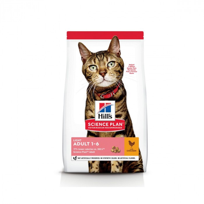 HILL'S Science Plan Light Adult au Poulet - Croquettes pour chat