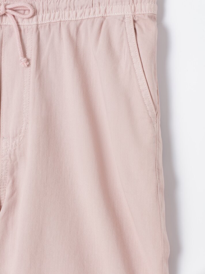 Bermuda de ganga jogger - Rosa