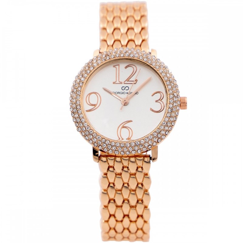Montre Femme GIORGIO bracelet Acier Rose Métal