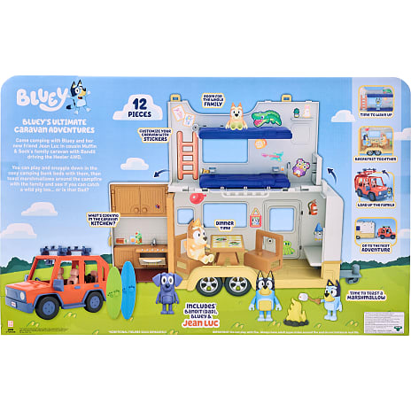 Bluey legesæt - bil og campingvogn