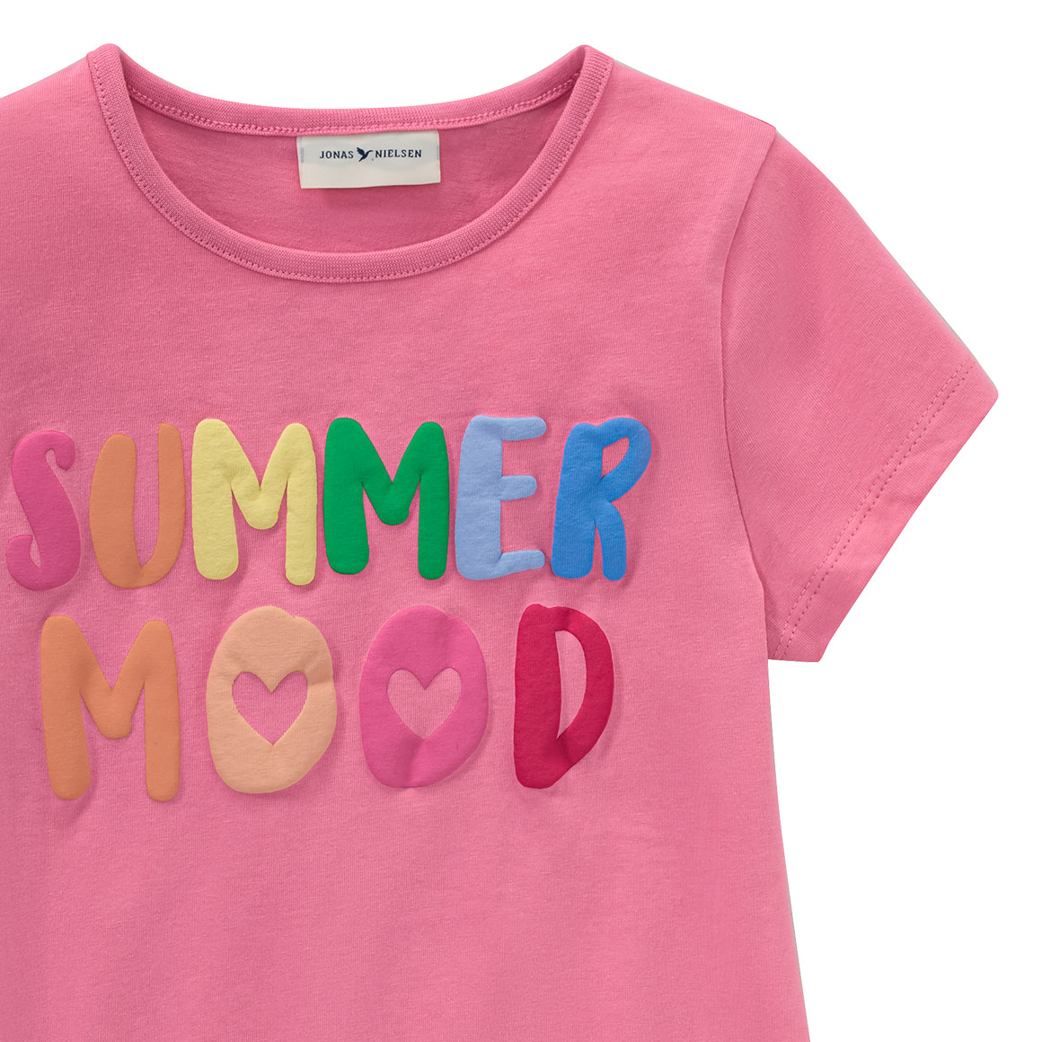 Jonas Nielsen Mädchen T-Shirt mit gummiertem Print pink