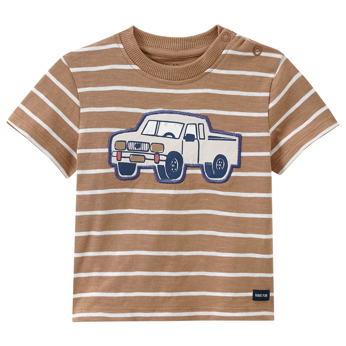 Topomini Baby T-Shirt mit Applikation hellbraun