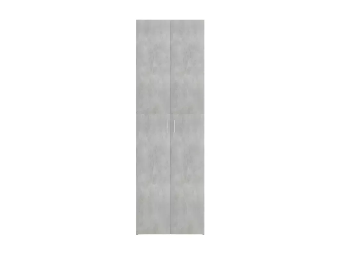 Armoire de bureau 2 portes bois gris effet béton Ousti