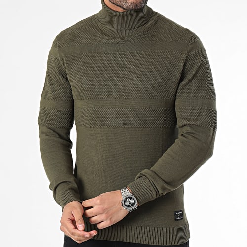 Pull Col Roulé Chris Vert Kaki
