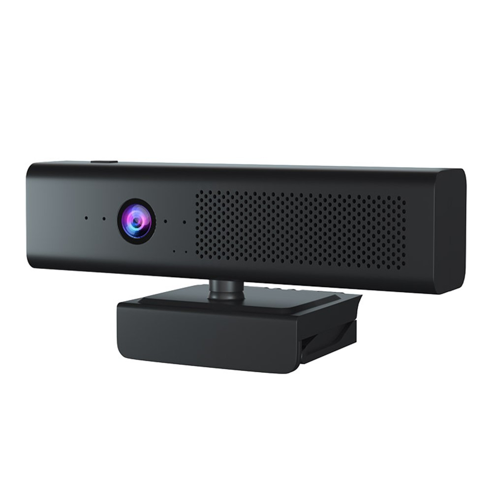 USB Webcam 2MP 1080p Full HD Kamera mit Autofokus   4x Mikrofon und Lautsprecher für Laptop / PC - Schwarz