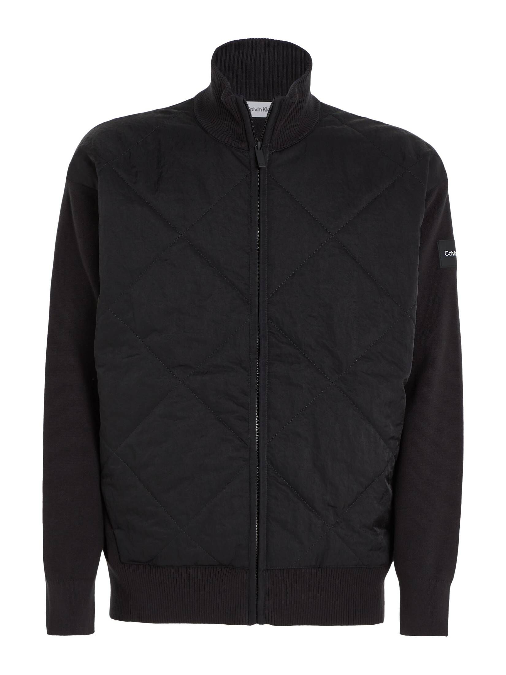 CALVIN KLEIN| Herren Strickjacke MIX MEDIA ZIP THROUGH JACKET