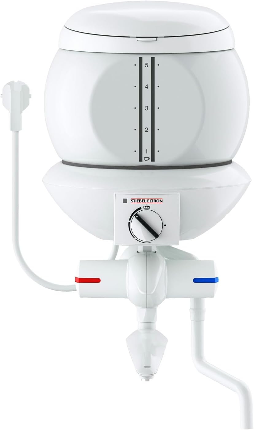 STIEBEL ELTRON Kochendwassergerät EBK 5 G, Glas, 5 Liter, Hebel-Zweigriff-Füll- und Ablaufarmatur, 74286