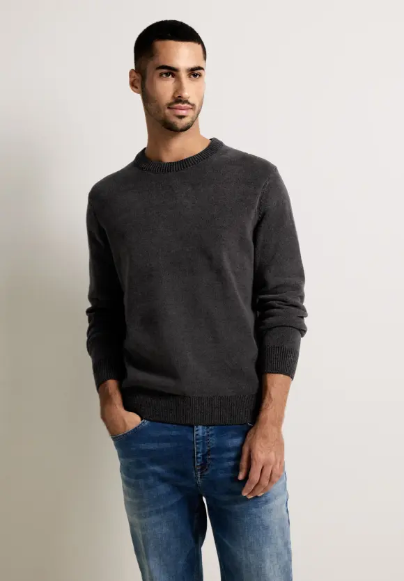 Softer Baumwollpullover - Black