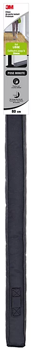 Chien de porte sol lisse crochet adhésif Premium gris 80 cm 3M