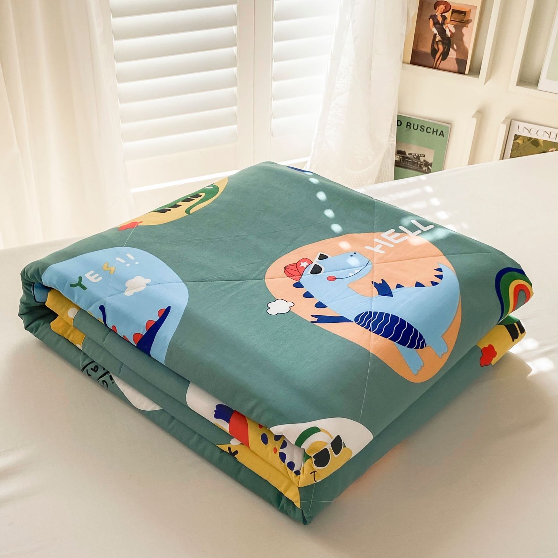 Children Cartoon Summer 100% Pure Cotton Blanket Queen King Size