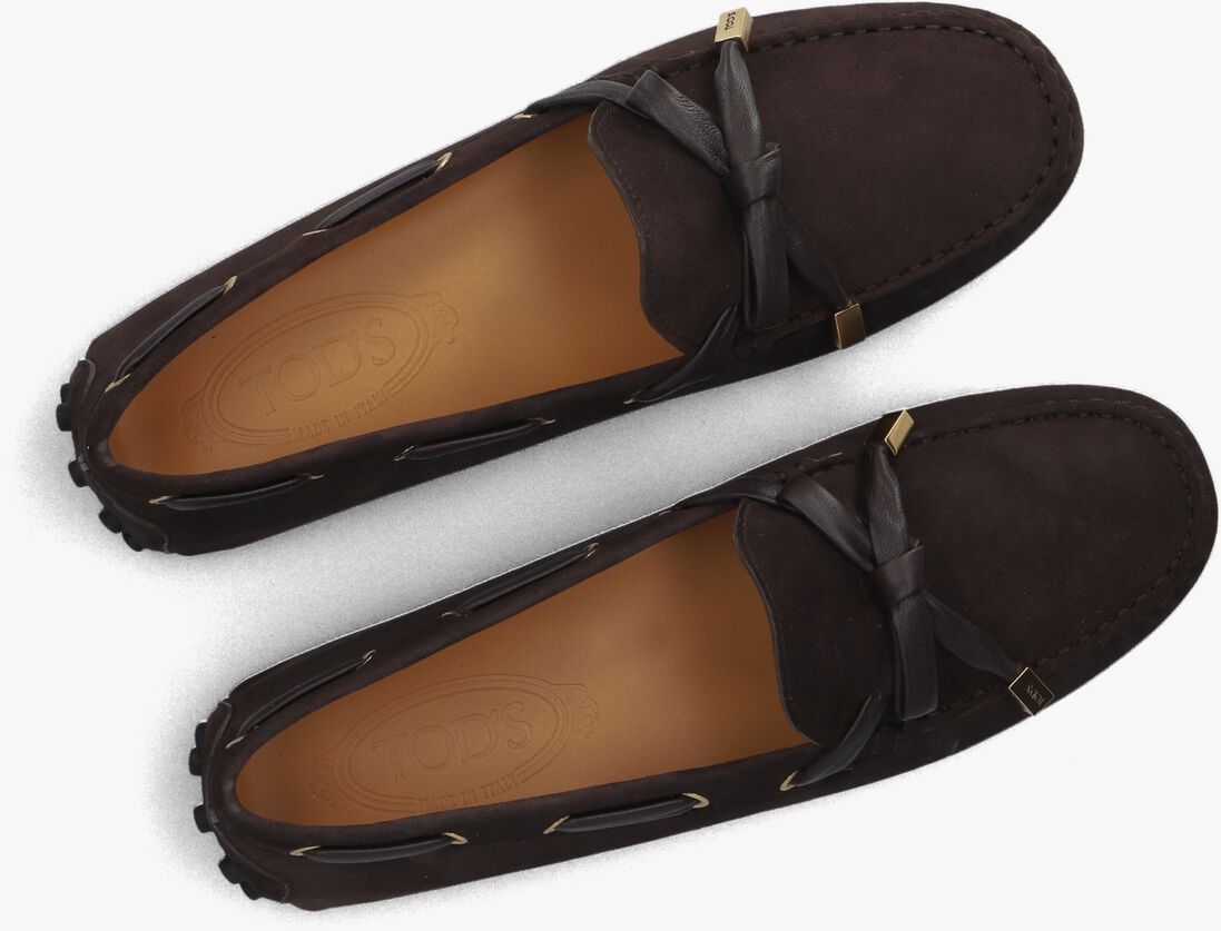 bruine tod's mocassins gommino 22 lacc. tubolare