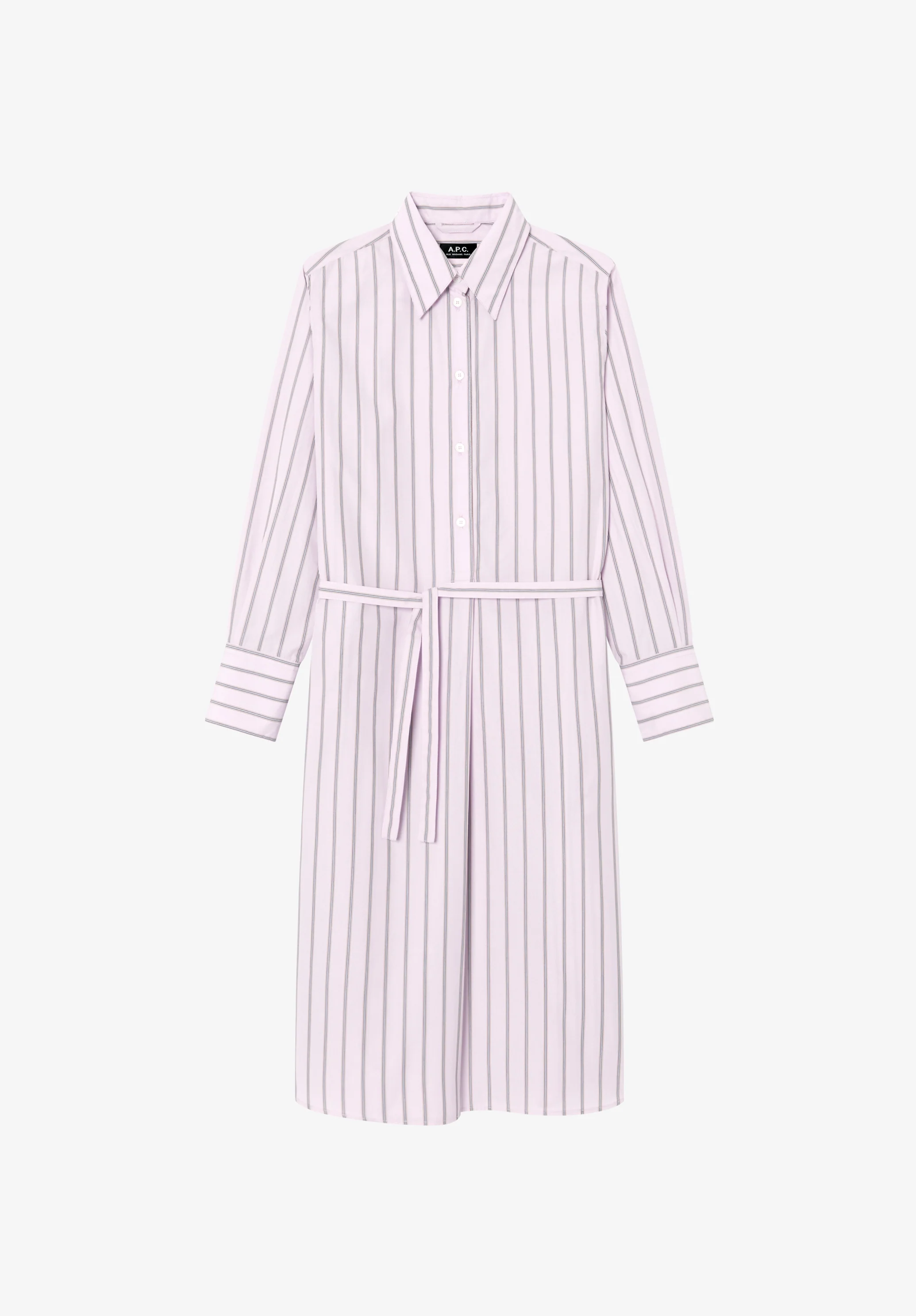 Robe chemise longue rose - Rose