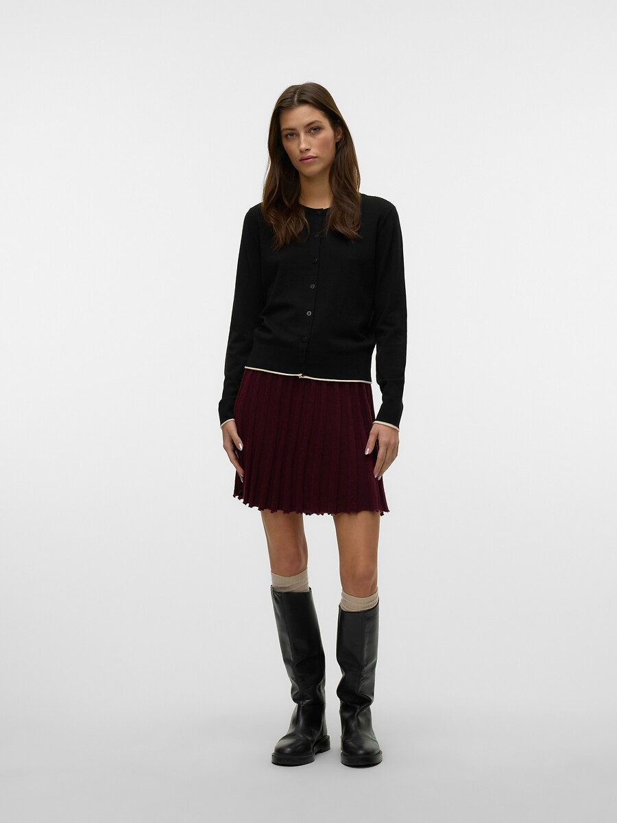 VERO MODA<br>Cardigã com decote redondo e fechamento por botões