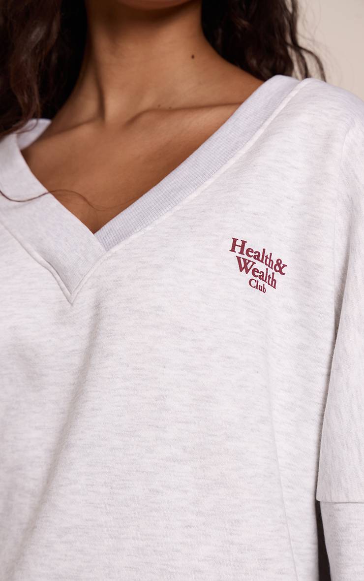 Sweat-shirt Col V Health Club