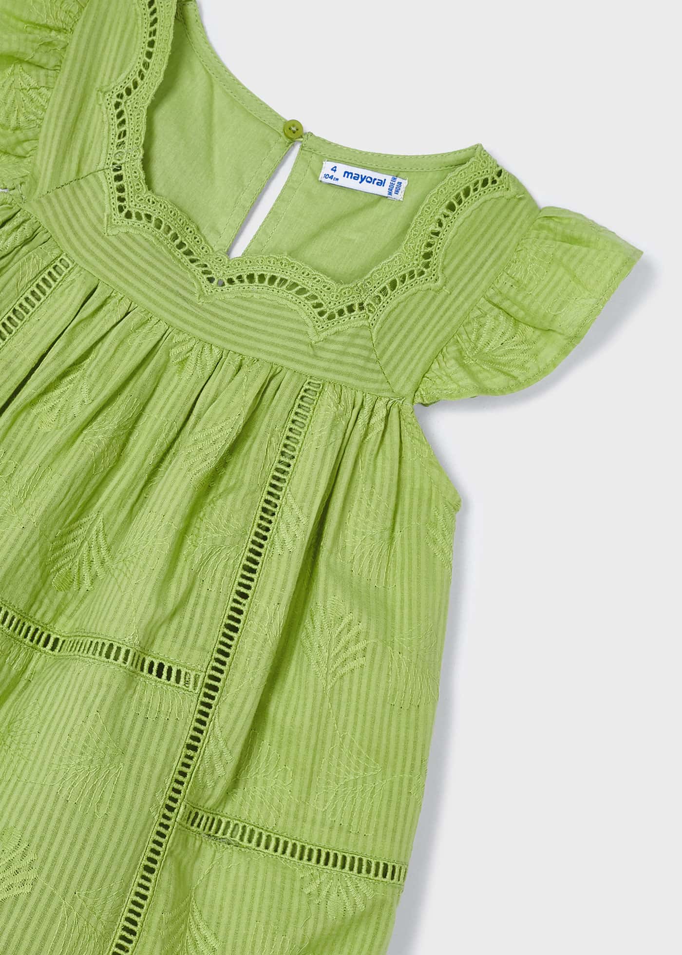 Vestido bordado Better Cotton para meninas