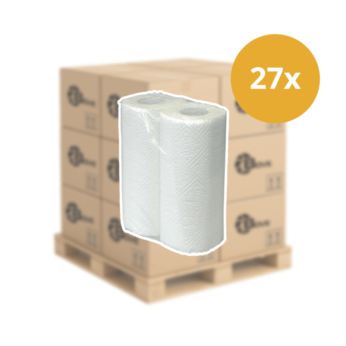 Pallet Keukenrollen 32rollen cellulose 2 laags 32 rollen a 50 vellen Pallet (138010P)