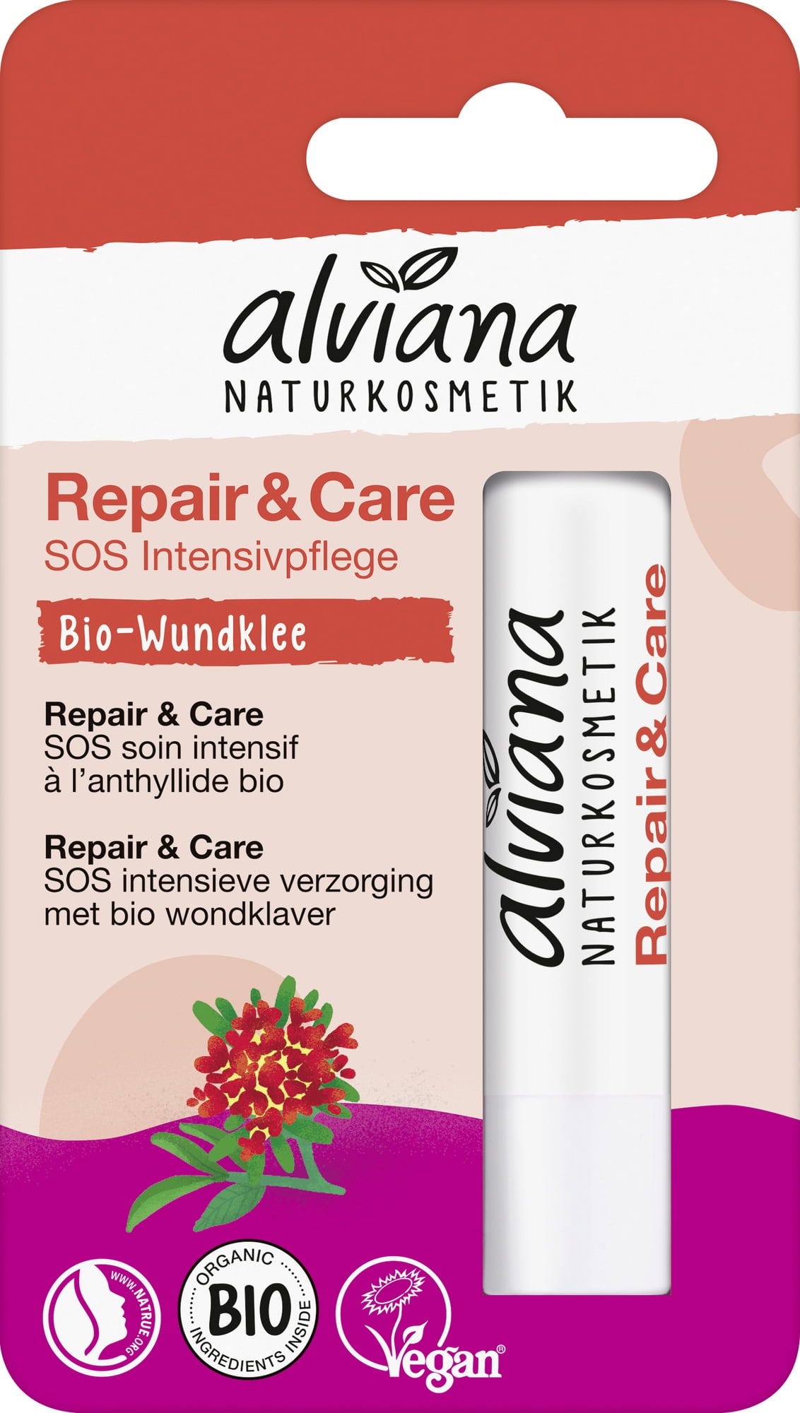 alviana Naturkosmetik  Lippenpflegestift Repair & Care, 4,50 g