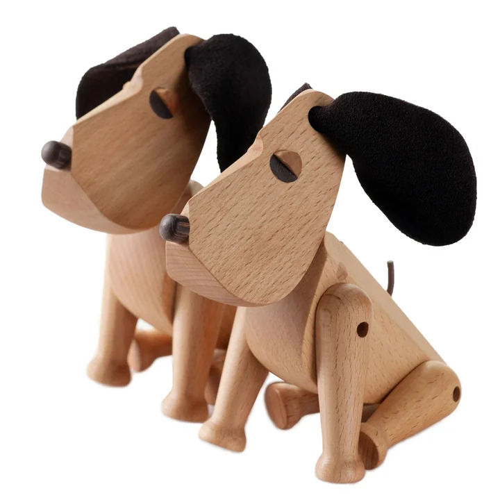 Architectmade - Holzhund Oscar H 13 cm, Buche