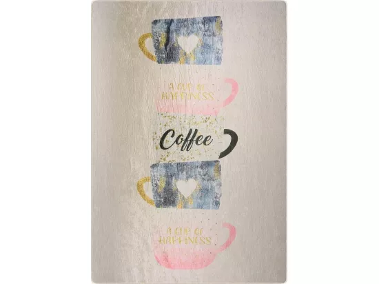 Tapis de cuisine 90x130 cm Polyester Kitch Cup