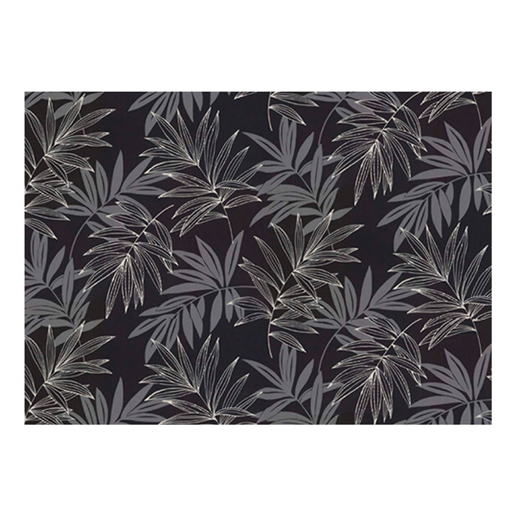 Adhésif décoratif kaki motif feuilles blanches 150x45cm