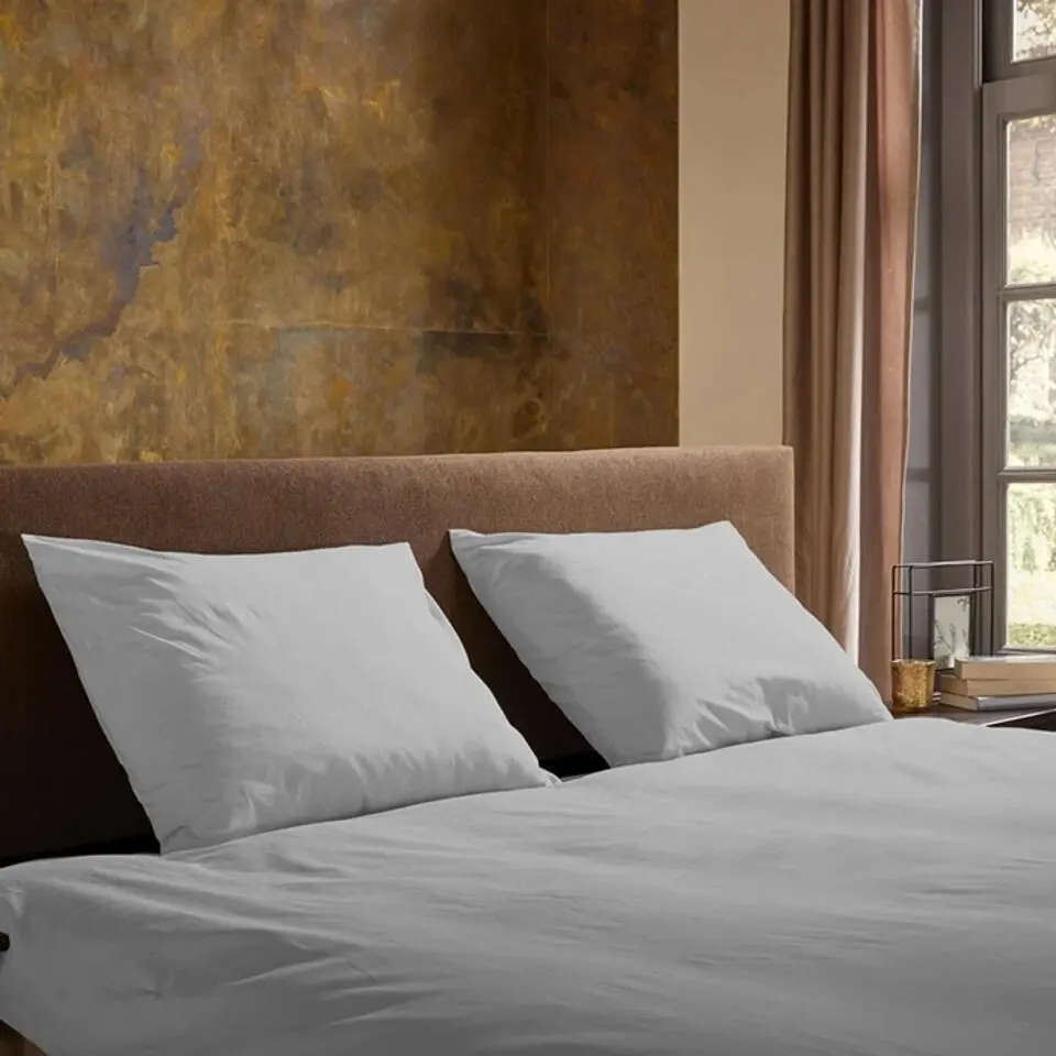 Zavelo Flanellette Effen Dekbedovertrek Grijs-Lits-jumeaux (240 x 200/220 cm)