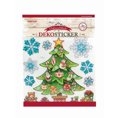 Trötsch Dekosticker Holzoptik Weihnachten, 1 Stück, sortiert
