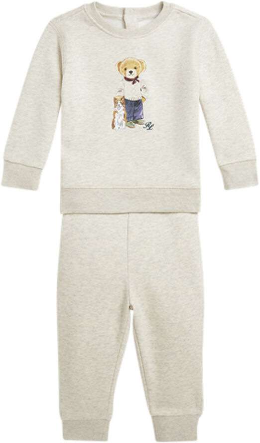 Polo Ralph Lauren GRAPHIC FLEECE-LS BEAR SET-ST-PNS Oatmeal heather