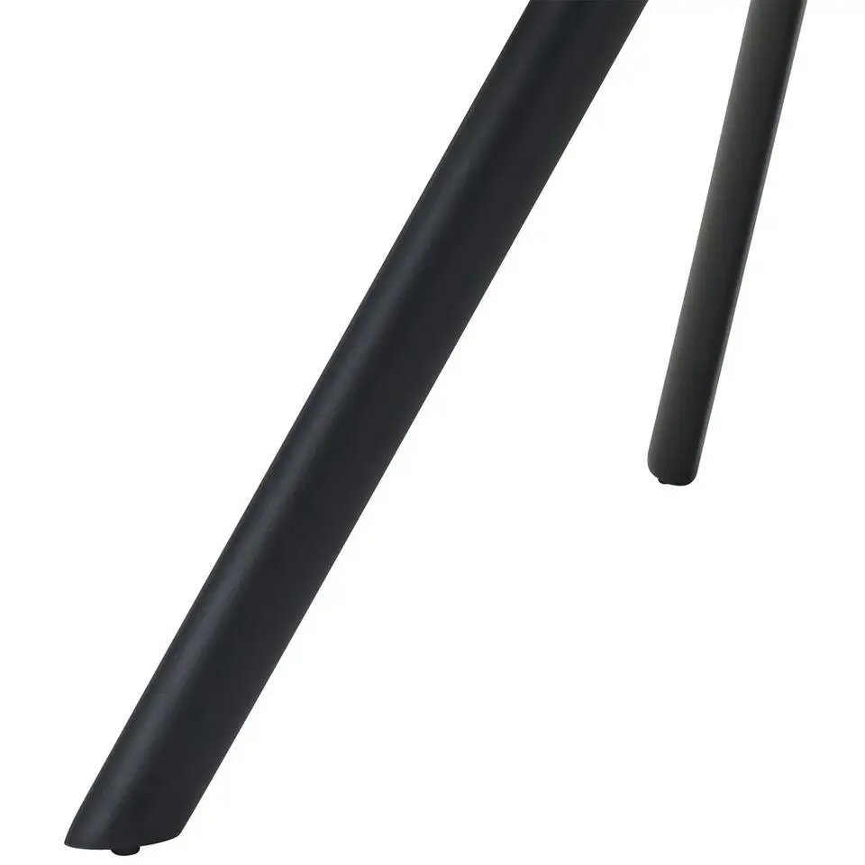 CLP Eetkamerstoel Scott zwart Frame - Stof - donkergrijs