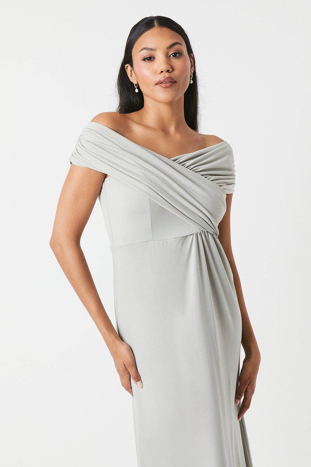 Coast Robe de Demoiselle d'Honneur Bardot Froncée en Jersey
