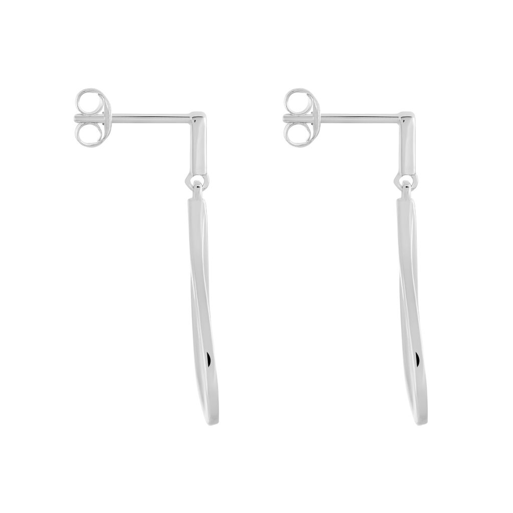 Boucles D'oreilles Pendantes Sila Argent Blanc