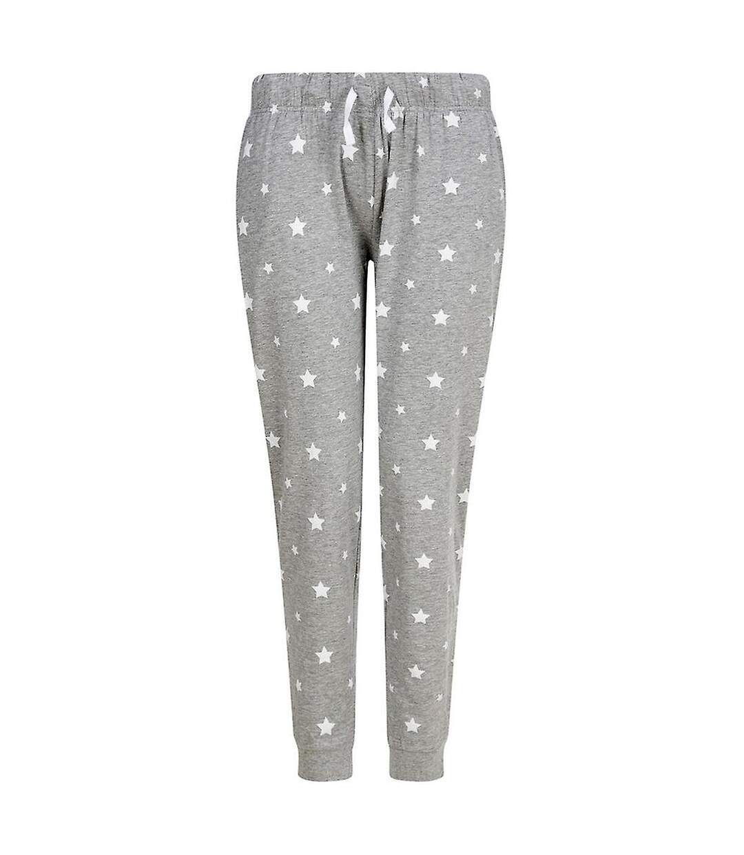 SF - Pantalon de détente - Femme (Gris chiné / Blanc) - UTPC4558