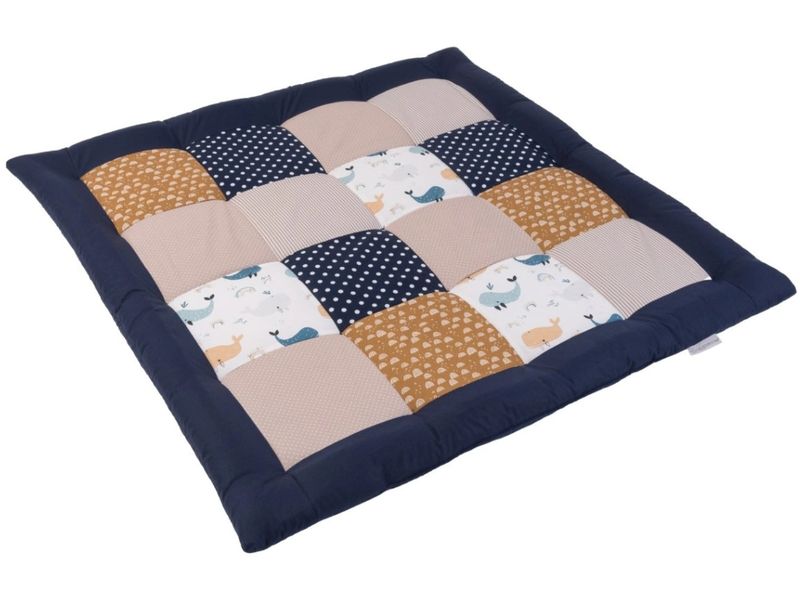 Ullenboom Krabbeldecke Wale 100 x 100 cm Babydecke mit Wahlen