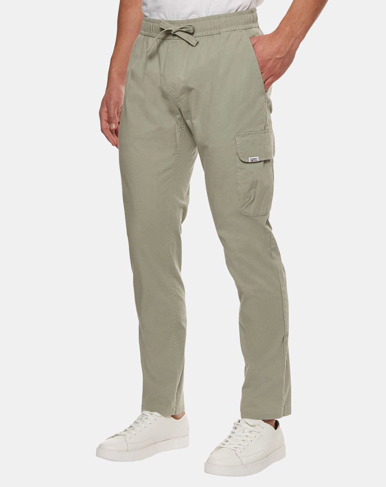 Tommy Jeans Pantalon cargo ajusté Scanton Track vert gris