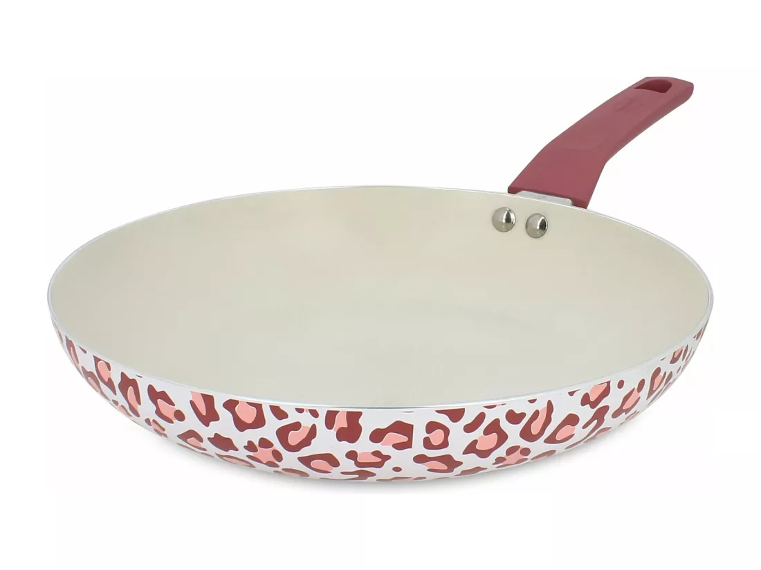 Menastyl - Poele Leopard 28cm En Aluminium Recycle Rose