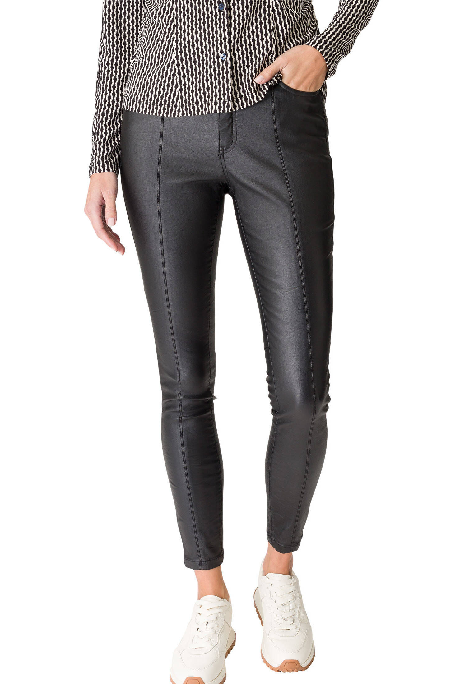 zero| Damen Hose Skinny Fit gecoated 28 Inch