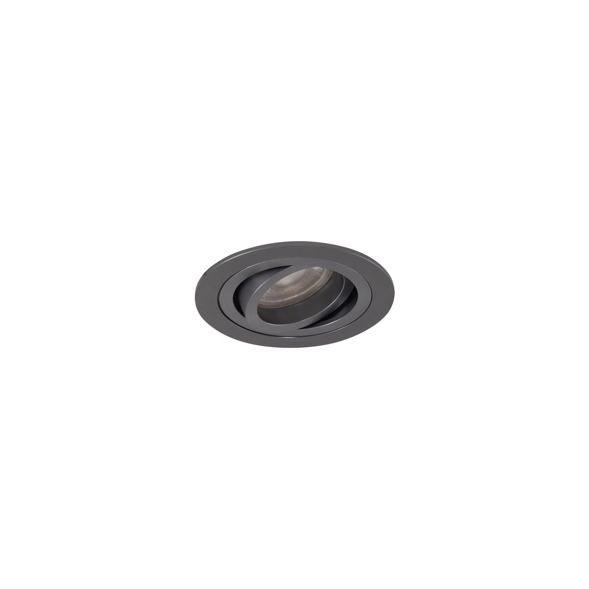 Set van 6 Moderne inbouwspot gunmetal GU10 50mm rond kantelbaar - Rondoo