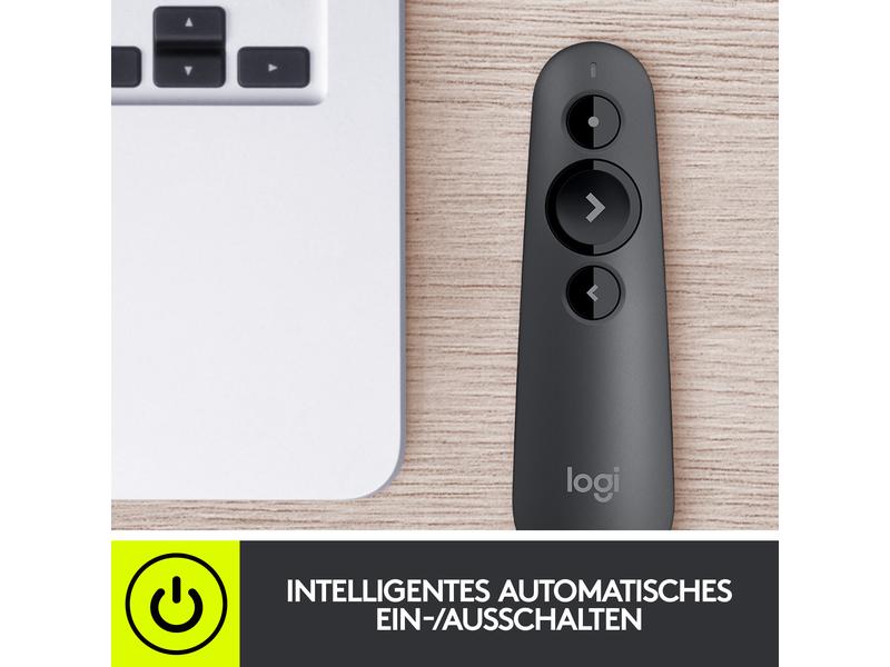Logitech Presenter R500 s Graphite Mühelos präsentieren – auf fast jedem Gerät
