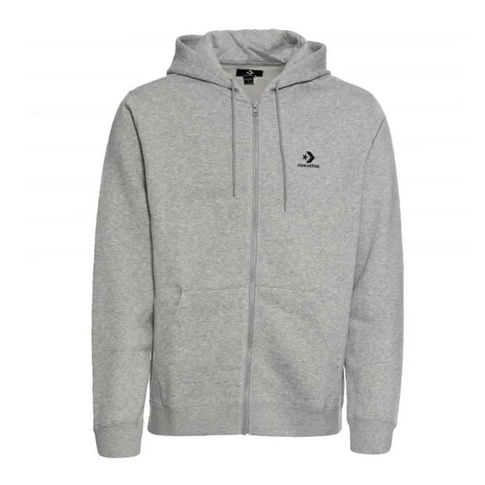 Converse Sweat Zippé Gris Mixte Converse Brushed