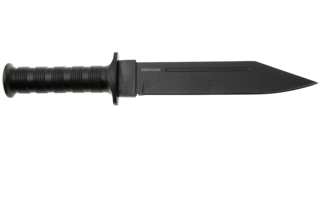Condor Darkxason CTK1338-7.7HC Powdercoated 1075, Black Polypropylene, vaststaand mes