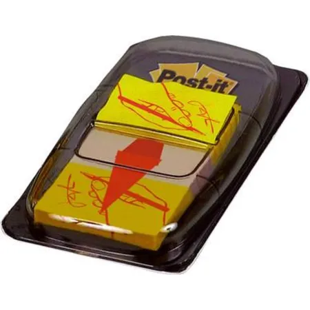Post-it® Haftstreifen Index Symbol, 25,4 x 43,2 mm, Unterschrift, gelb, 50 Streifen