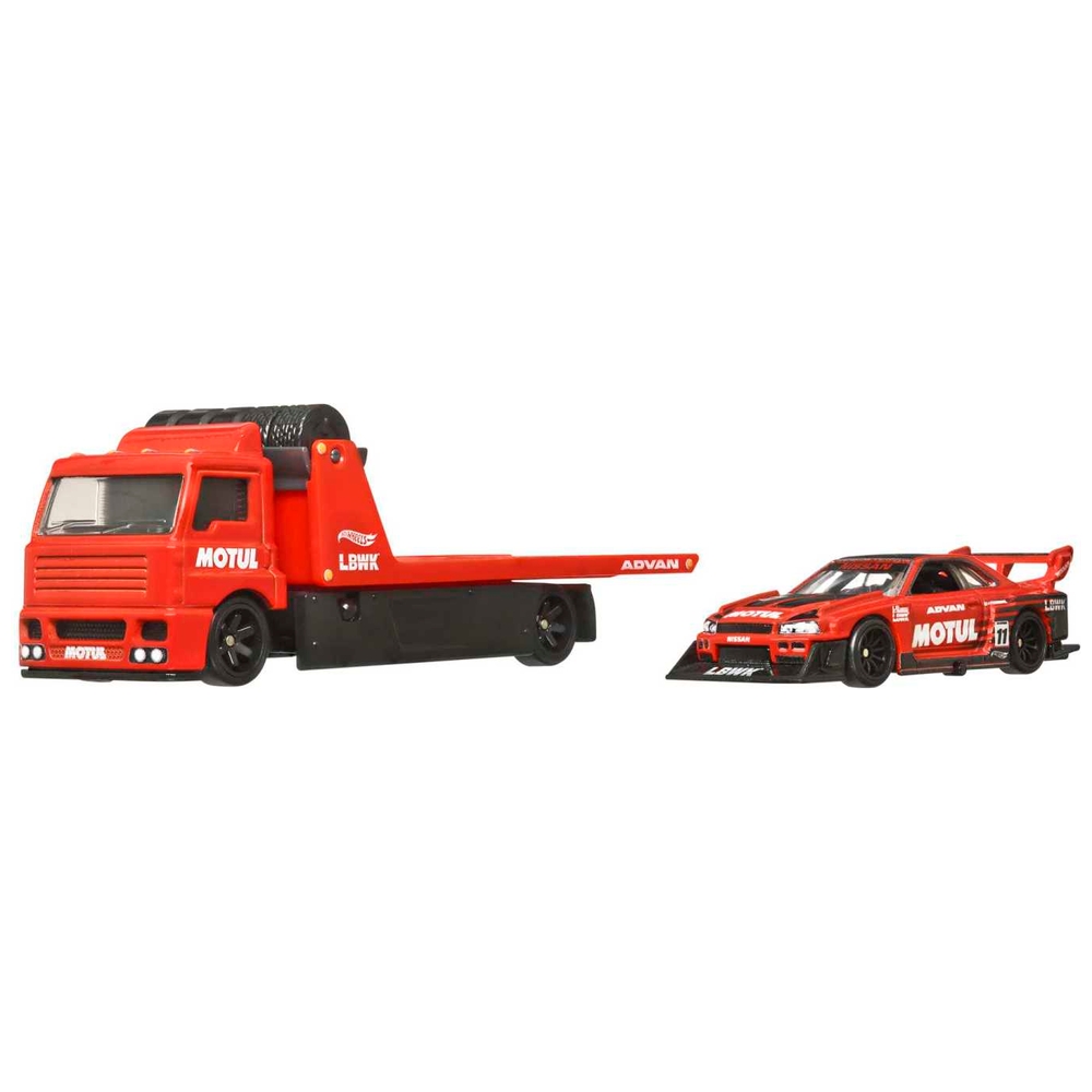 Hot Wheels Team Transport Super Silhouette Nissan Skyline und Fleet Street Fahrzeug