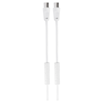 Q-Link coax kabel 3CV2 HF stekker recht 5 meter wit