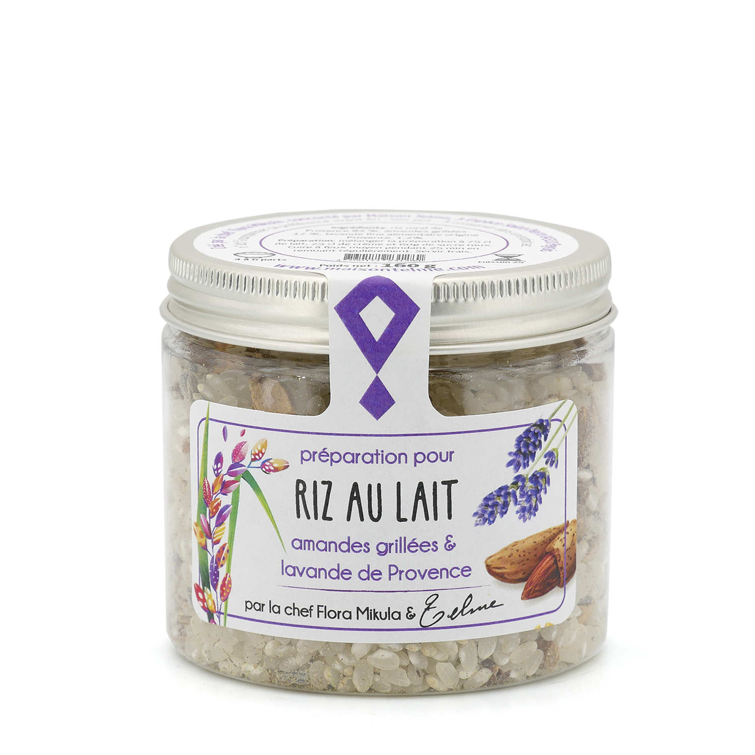 Préparation pour riz au lait aux amandes et à la lavande