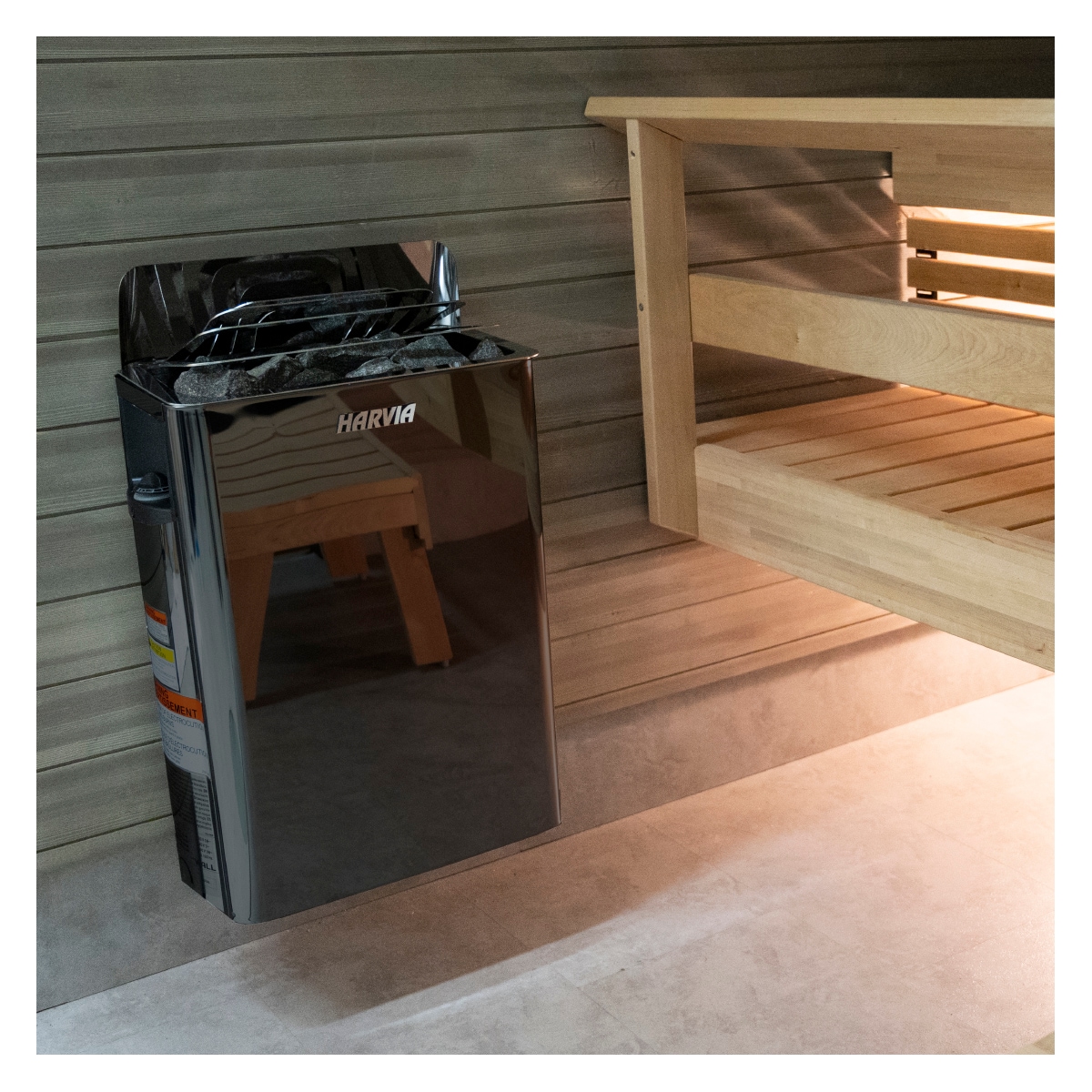 Badstueovn Harvia The Wall Black 8 kW