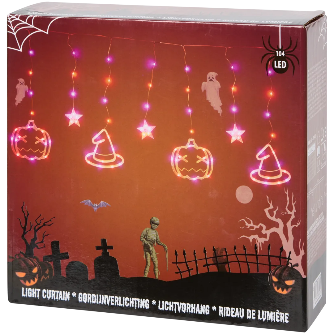 Rideau lumineux d’Halloween