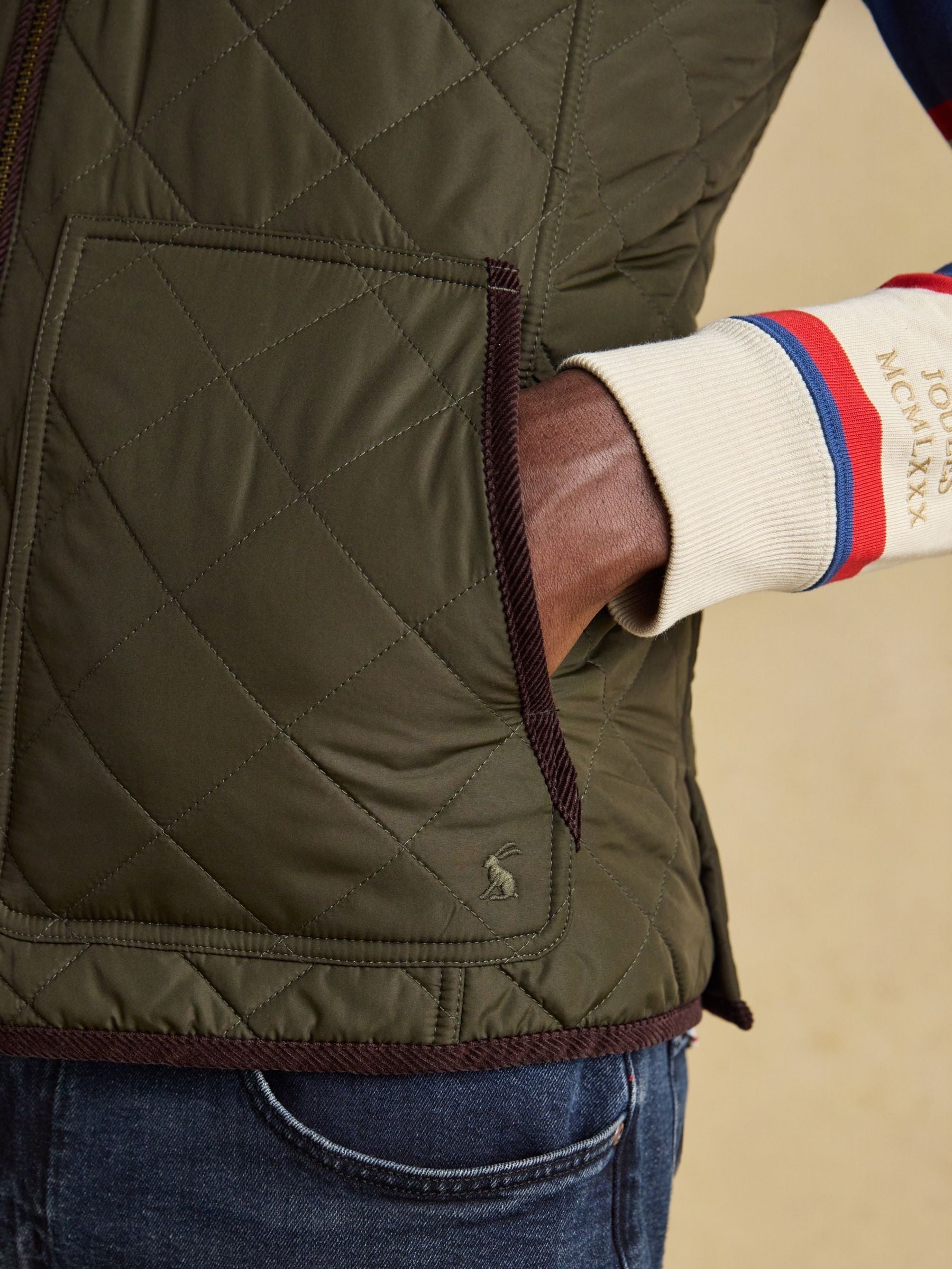 Groen - Maynard Diamond Quilted Gilet