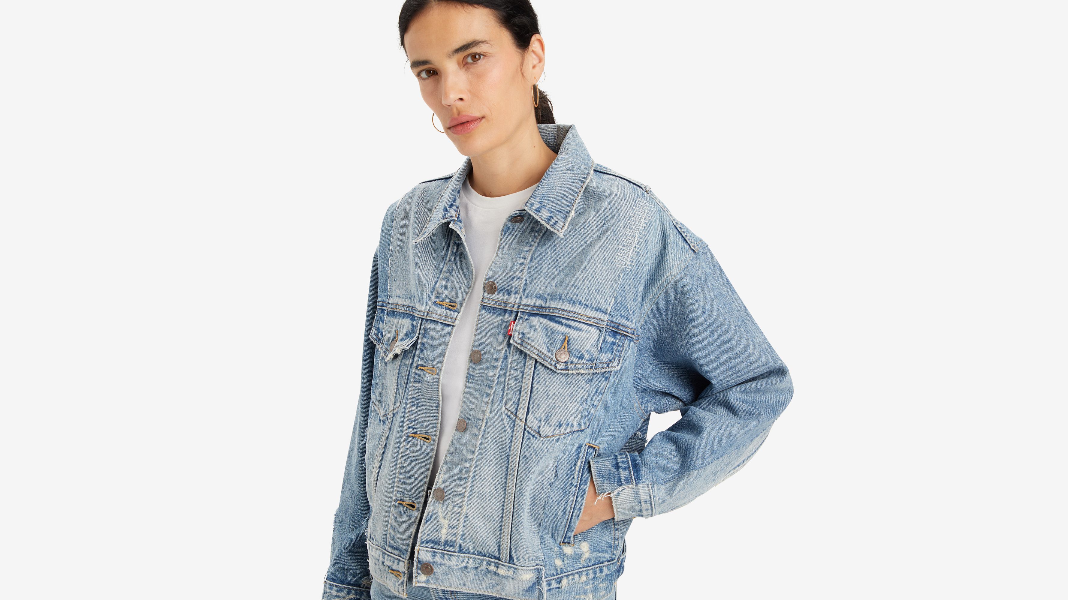 Veste Trucker ’90 doublée - Mega Vibe Trucker - Bleu