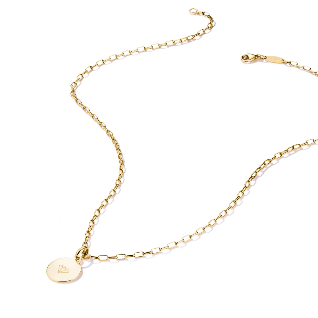 Thomas Sabo Member Charm-Kette mit weissem Charmista Coin vergoldet