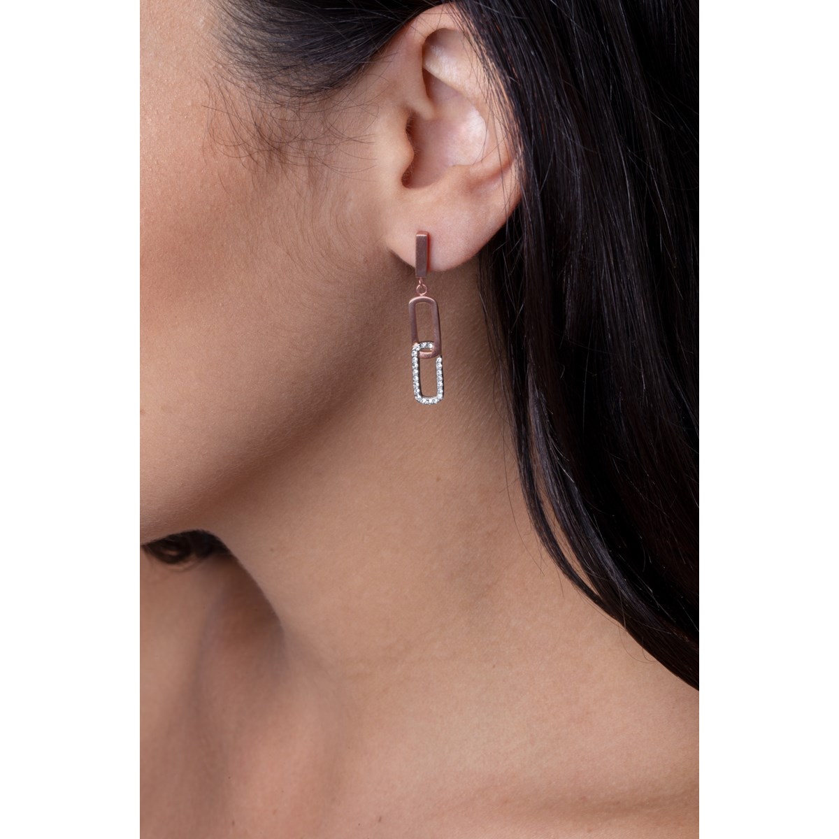 Boucles d'oreilles pendantes en Acier